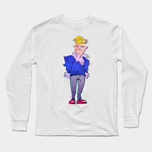 Grumpy guy with sad crotch Long Sleeve T-Shirt